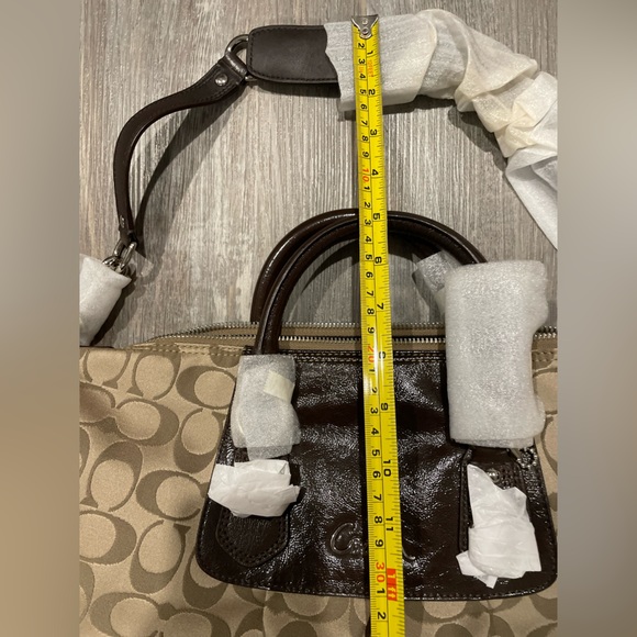 NWT authentic coach hand/shoulder satin bag - Picture 9 of 11